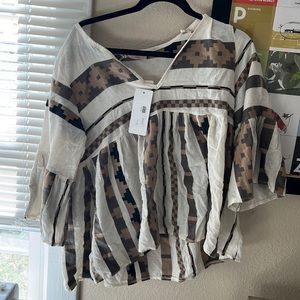 NWT Sofia Made In Italy Aztec Top